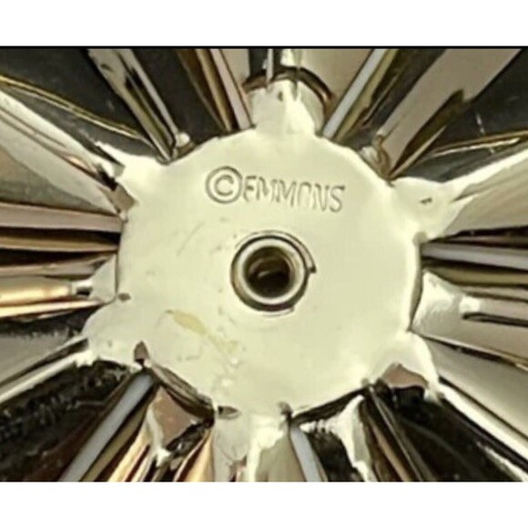 Vintage Gold & White Enamel Floral Brooch Pearl Center Glamoratti Statement Pin - Picture 6 of 10